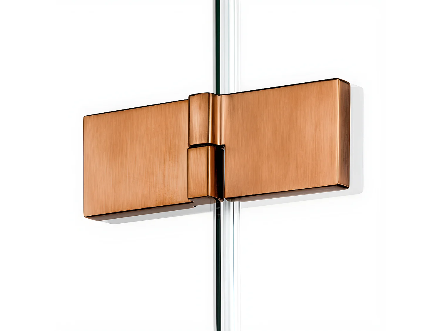 Cabine de douche 120x110cm 2 portes pivotantes,TAHITI COPPER BRUSHED, cuivre brossé,acces d'angle