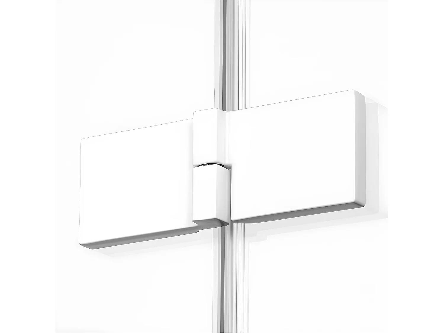 Cabine de douche  droite 100x110 pivotante SANTORINI WHITE,couleur: blanc, accès de face