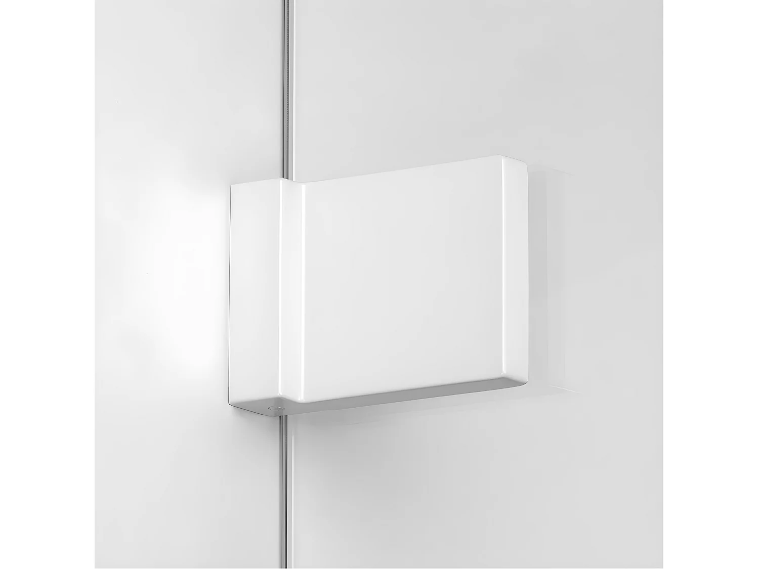Cabine de douche  droite 120x80 pivotante SANTORINI WHITE,couleur: blanc, accès de face