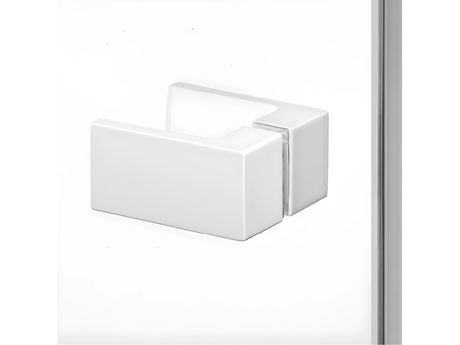 Cabine de douche blanc 80x70cm,pivotante gauche  SANTORINI WHITE, acces de face