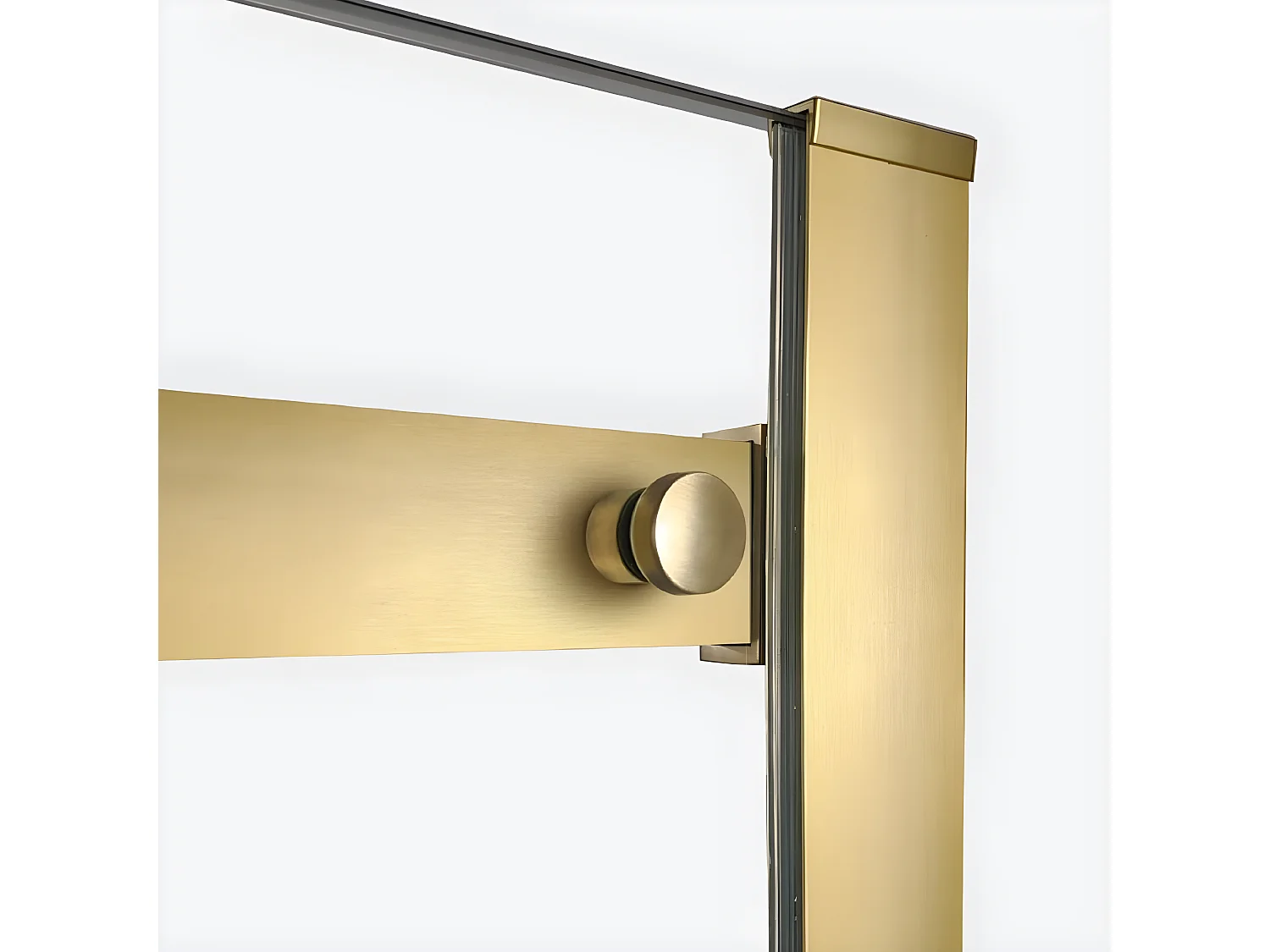 Porte de douche coulissante 120 cm doré brossé FIDJI GOLD BRUSHED