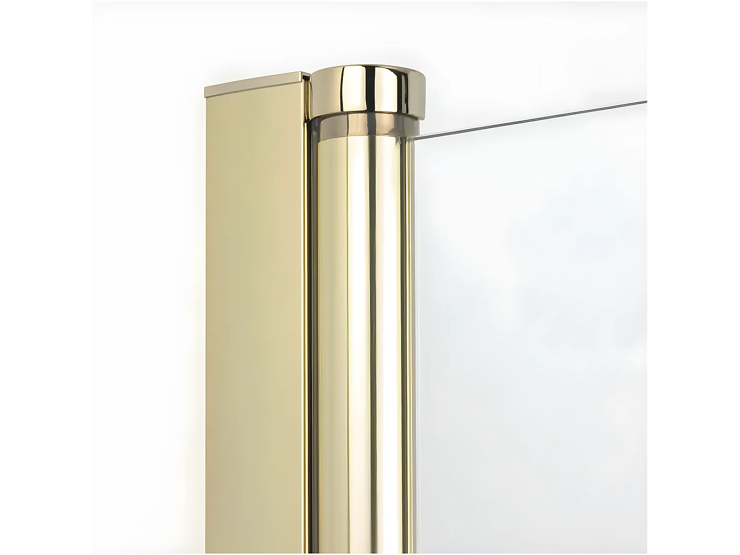Cabine de douche pivotante  100x70 cm doré  CUBA  GOLD