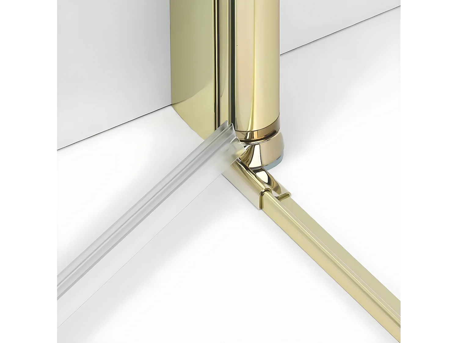 Cabine de douche pivotante  100x70 cm doré  CUBA  GOLD