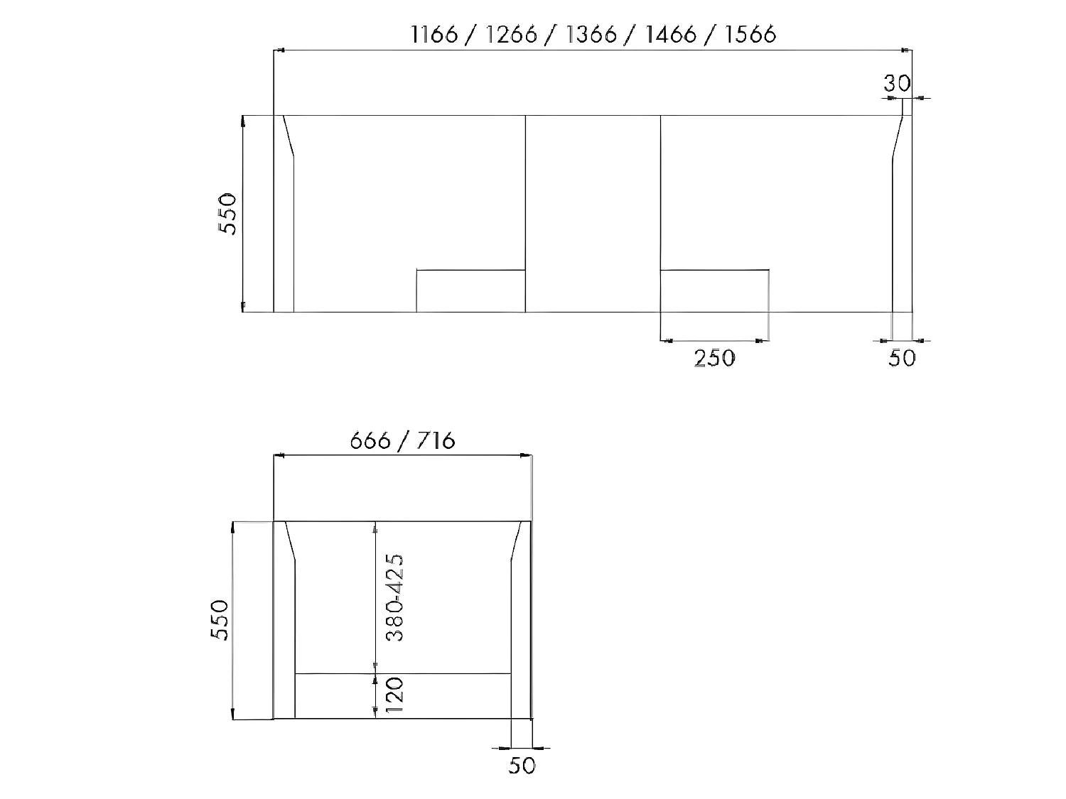 Habillage de baignoire blanc en polystyrène  - OCE - 160 x 70 x 55