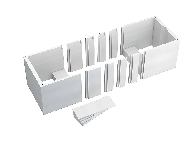 Habillage de baignoire blanc en polystyrène  - OCE - 140 x 70 x 55