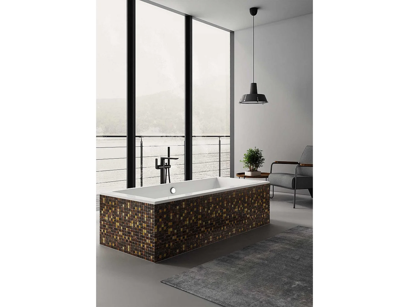 Habillage de baignoire blanc en polystyrène  - OCE - 170 x 75 x 55