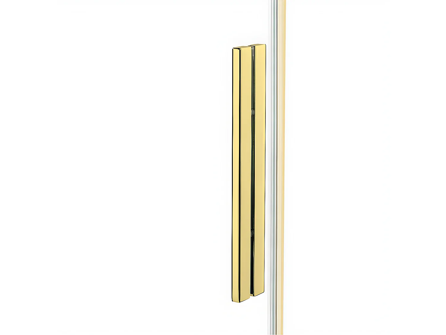 Porte de douche dorée 150 cm 4 volets coulissante gauche HAWAII GOLD