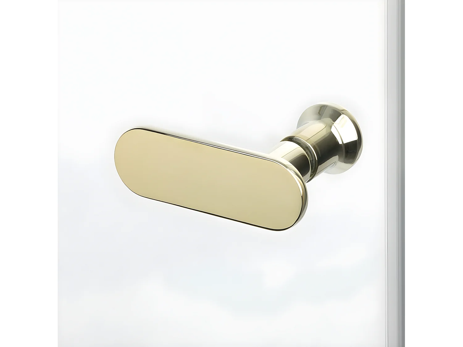 Porte de douche battante 130 cm doré  CUBA  GOLD