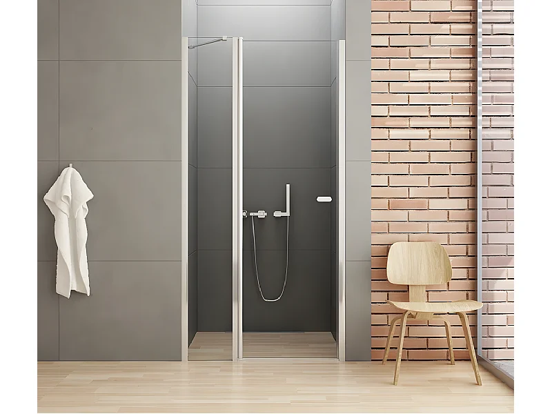 Porte de douche pivotante 100 cm chrome CORFOU CHROME