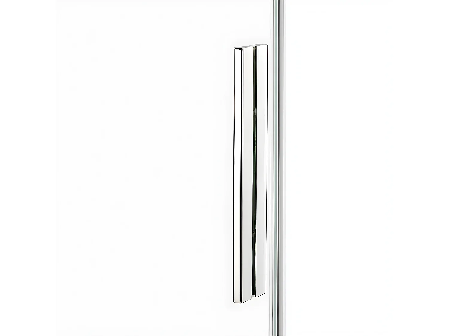 Porte de douche coulissante chromé 2 volets  MALDIVES CHROME,Largeur: 150 cm, verre 8 mm