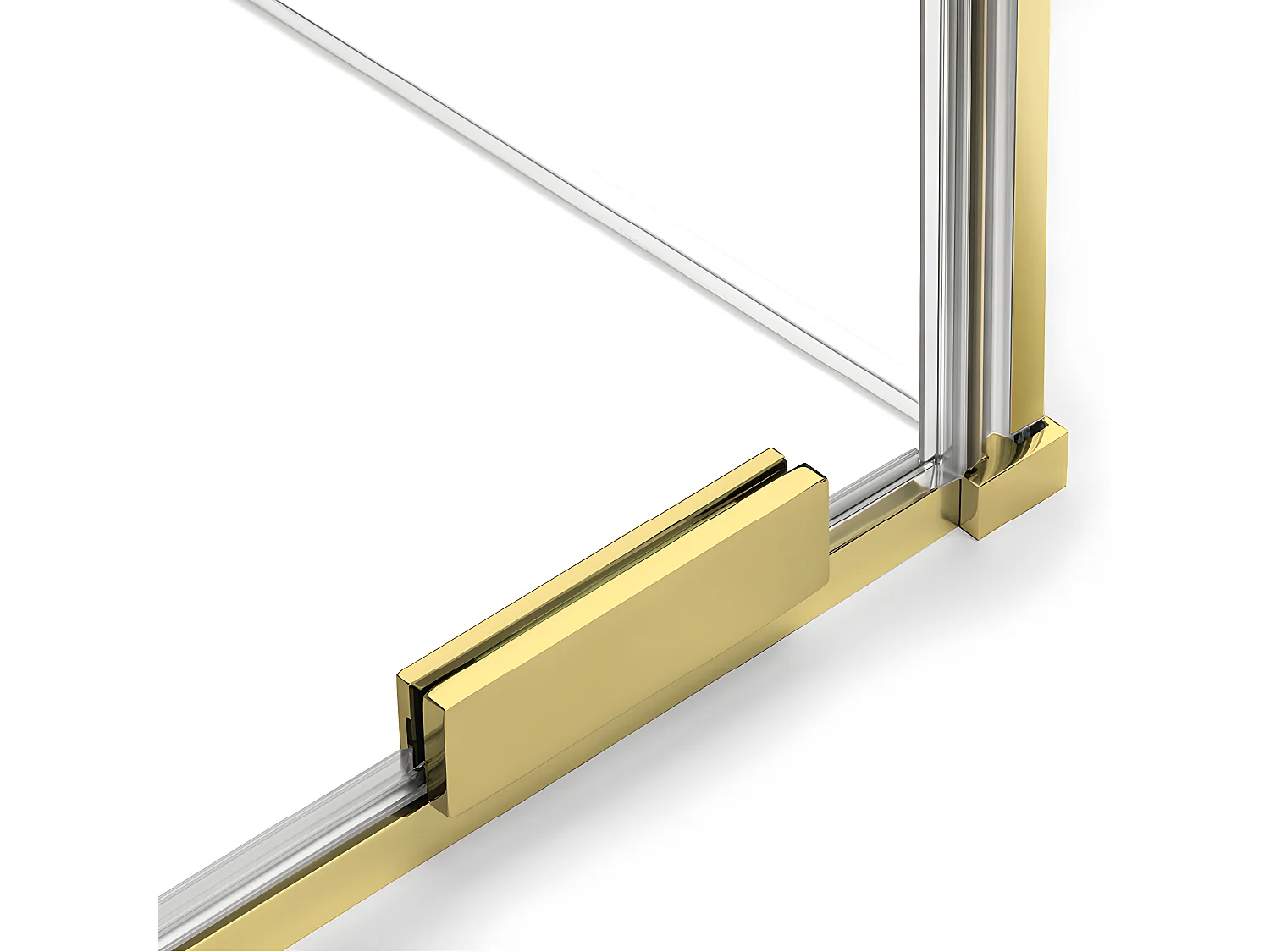 Porte de douche dorée 110 cm 2 volets coulissante gauche HAWAII GOLD