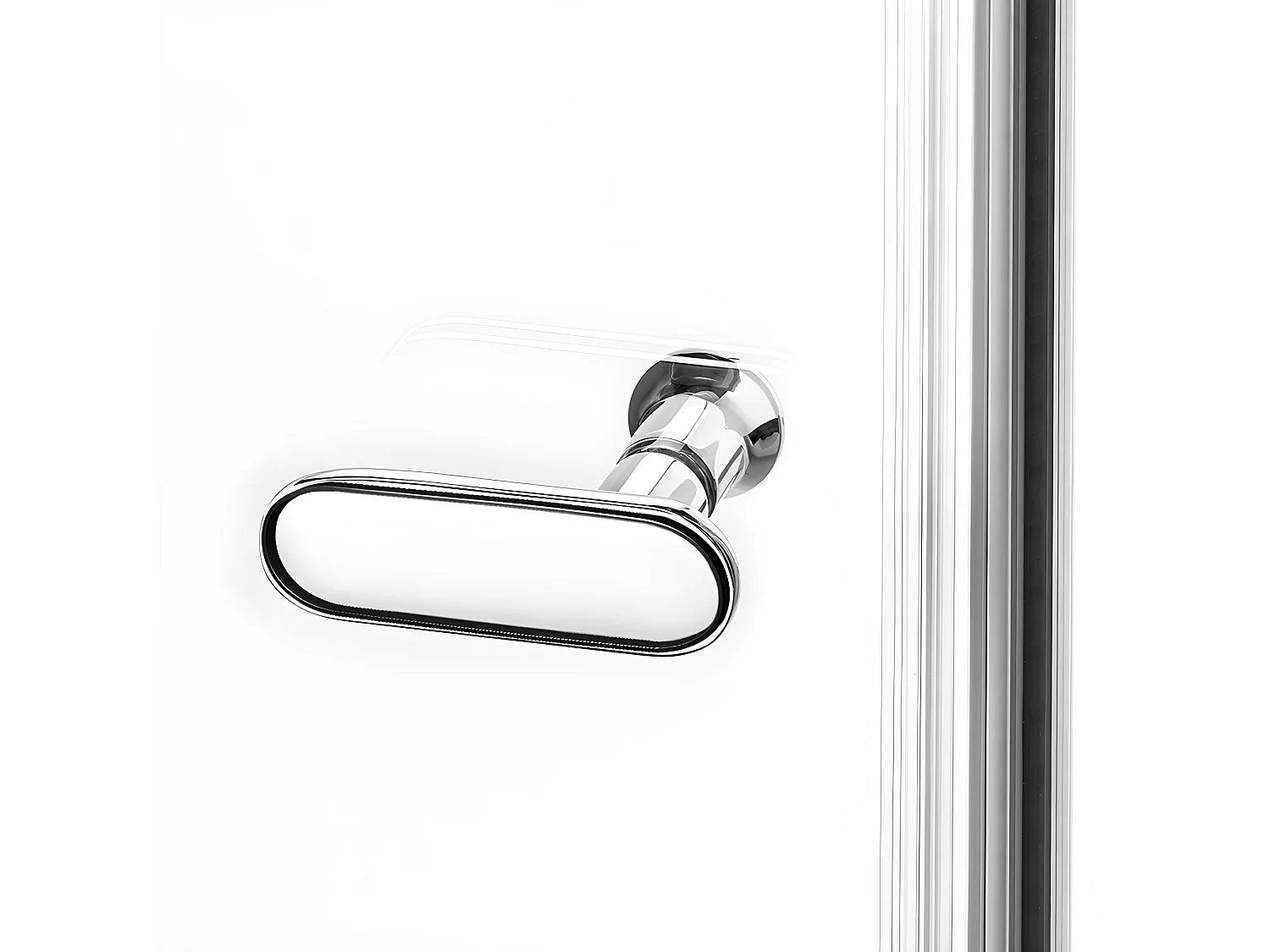 Porte de douche battante 100 cm chrome CORFOU CHROME