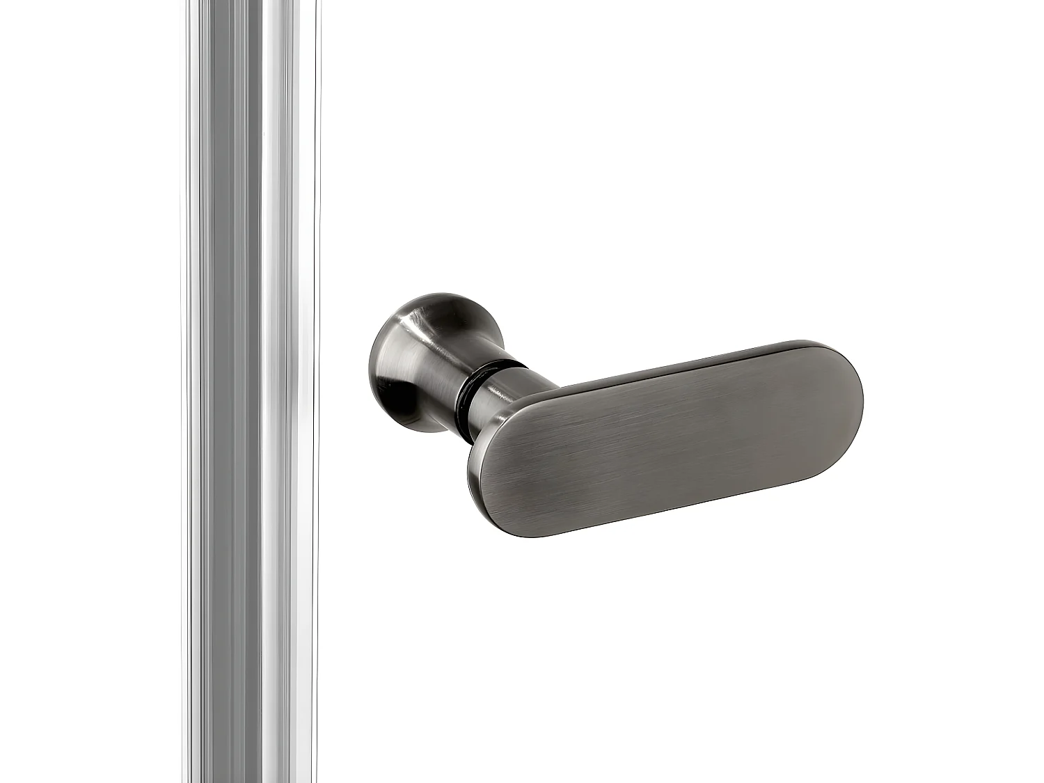 Porte de douche pliante droite 70 cm inox brossé ANTILLES GUNMETAL BRUSHED