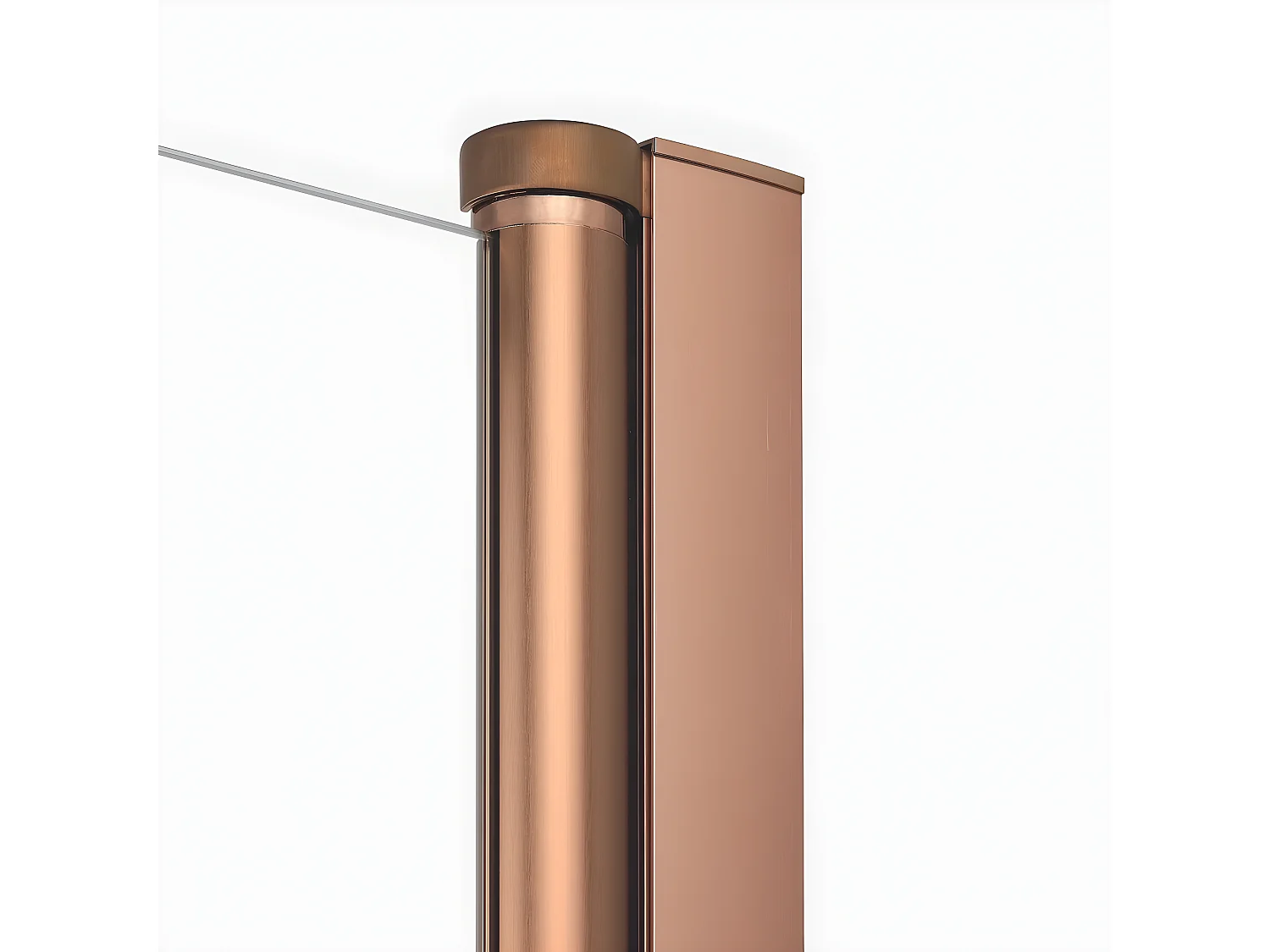 Porte de douche pliante gauche 120 cm cuivre brossé MONAKO COPPER BRUSHED