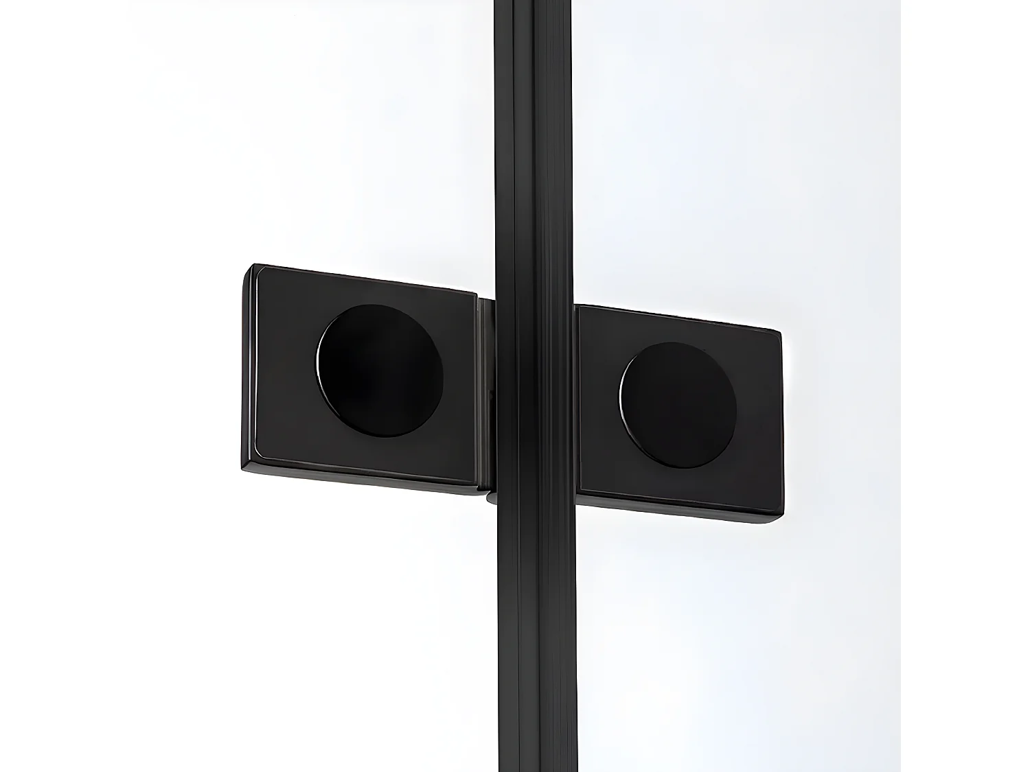 Porte de douche pliante droite 80 cm noire RHODES BLACK