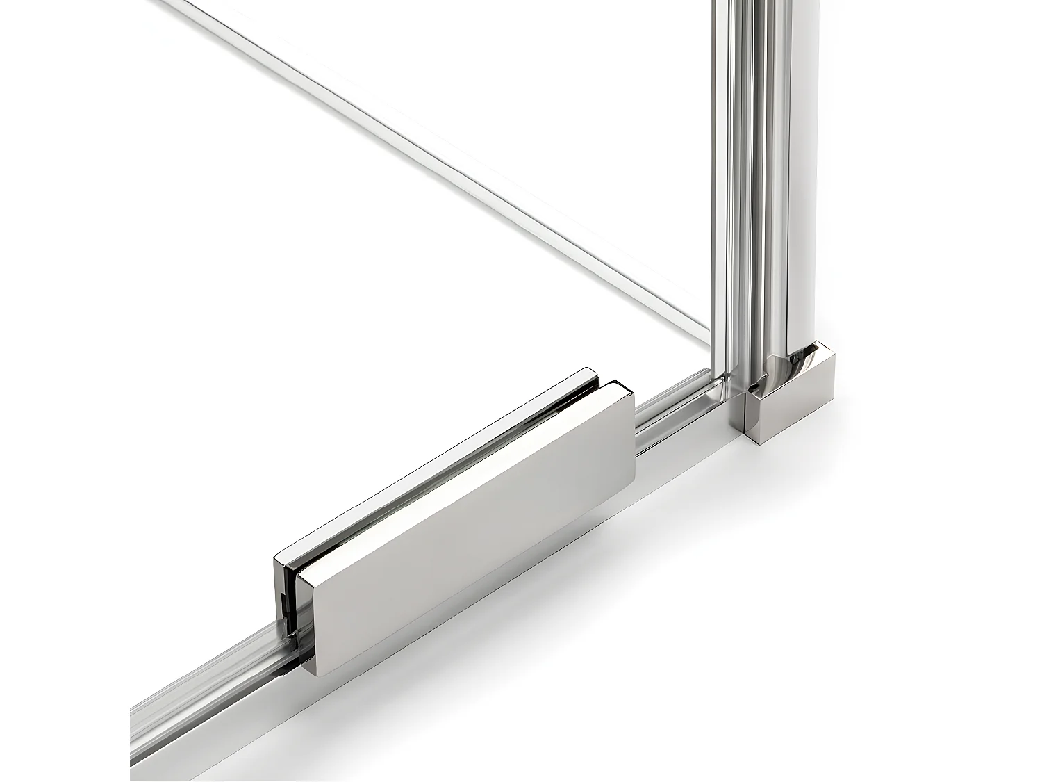 Porte de douche coulissante chromé 2 volets  MALDIVES CHROME,Largeur: 120 cm, verre 8 mm