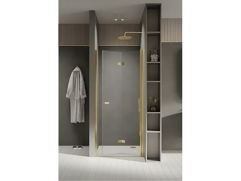Porte de douche pliante droite 90 cm doré  CUBA  GOLD