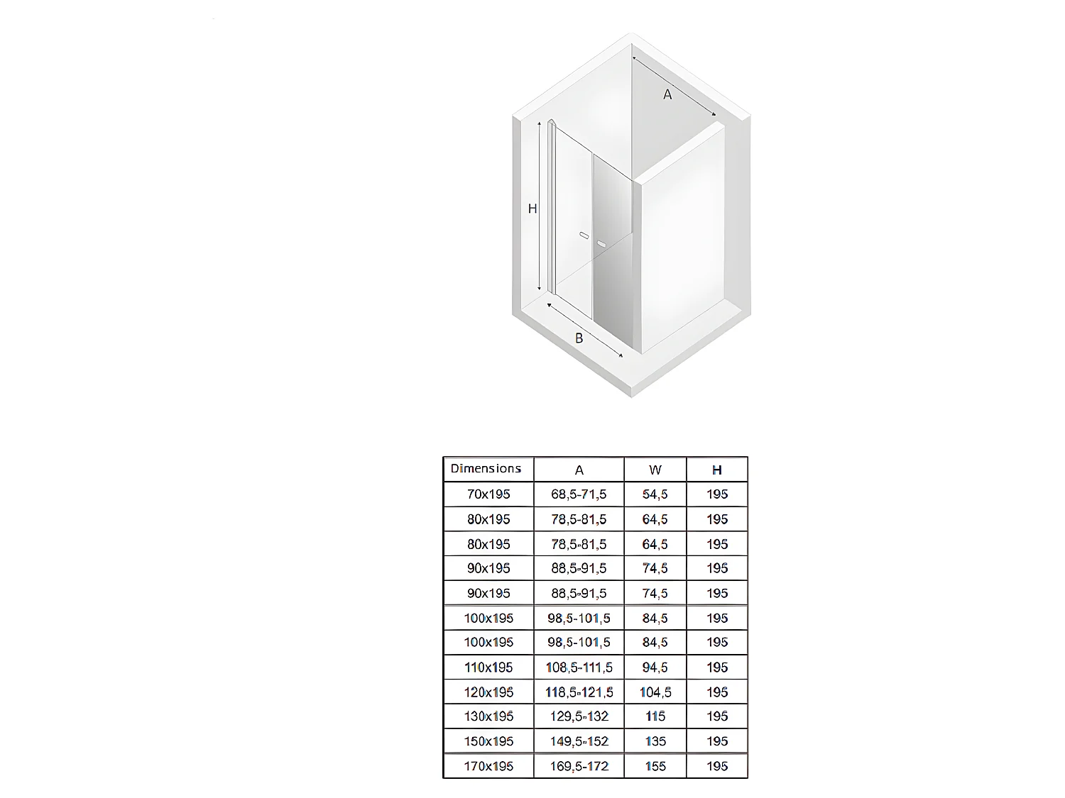 Porte de douche battante 100 cm inox brossé ANTILLES GUNMETAL BRUSHED