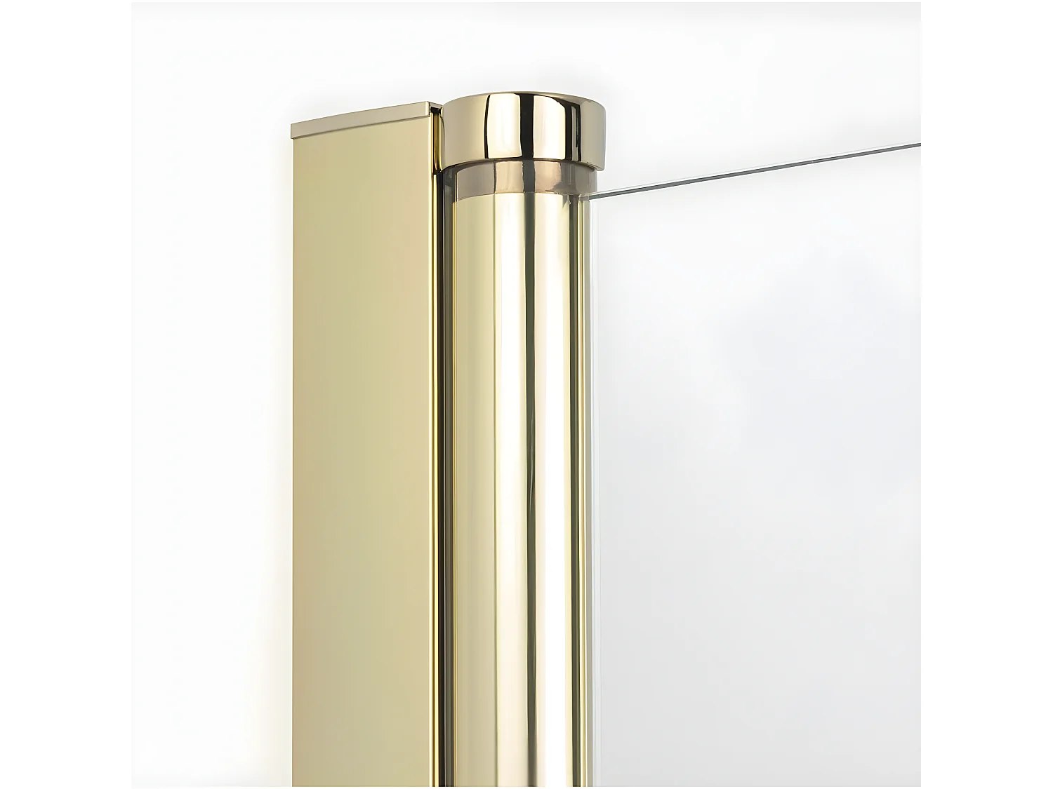 Porte de douche pivotante 100 cm doré  CUBA  GOLD