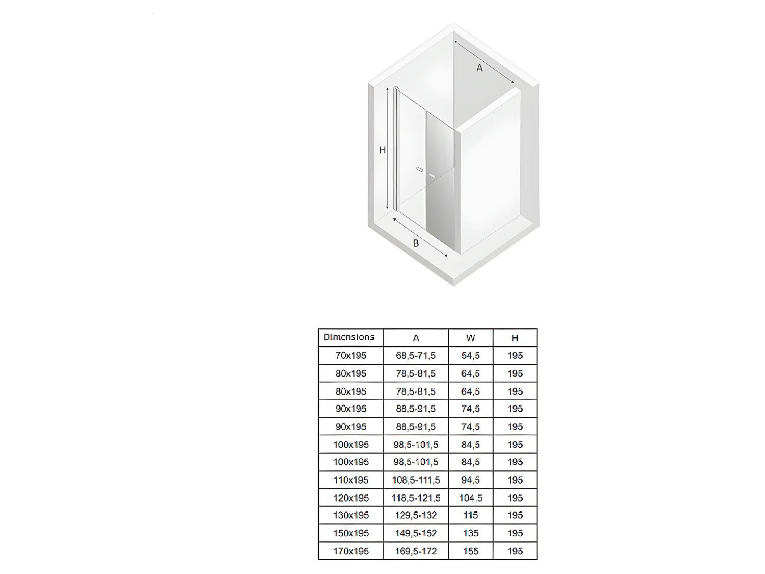 Porte de douche battante 90 cm inox brossé ANTILLES GUNMETAL BRUSHED