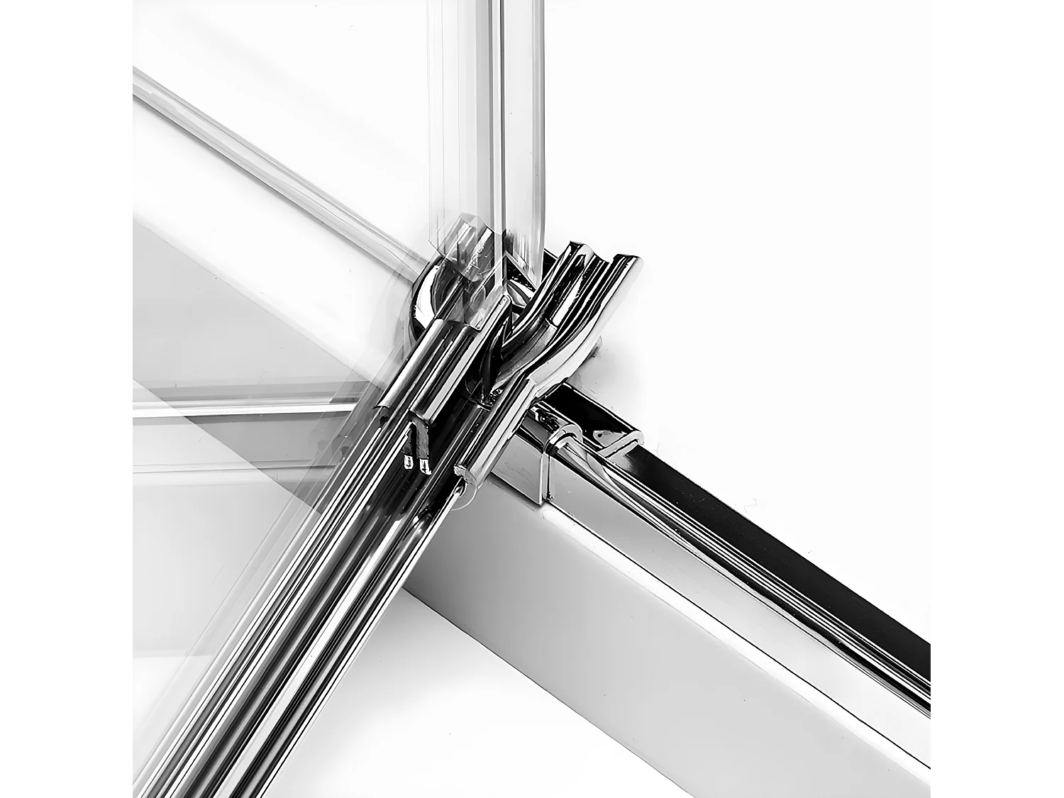 Porte de douche 110 cm chrome pivotante  droite   MAJORQUE CHROME