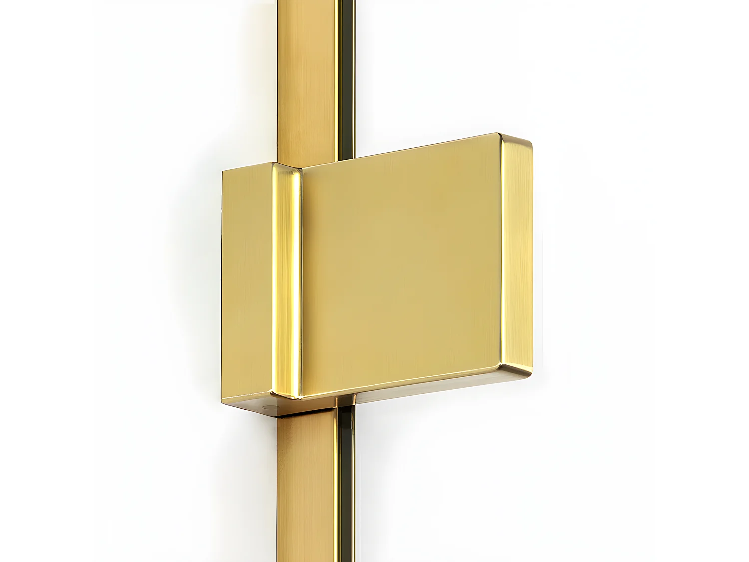 Porte de douche 130 cm doré brossé pivotante  droite BALI GOLD BRUSHED