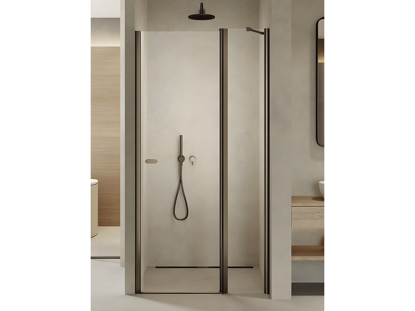 Porte De Douche Pliante Supra S Profilé Blanc 100 Cm PA1562BTN Kinedo