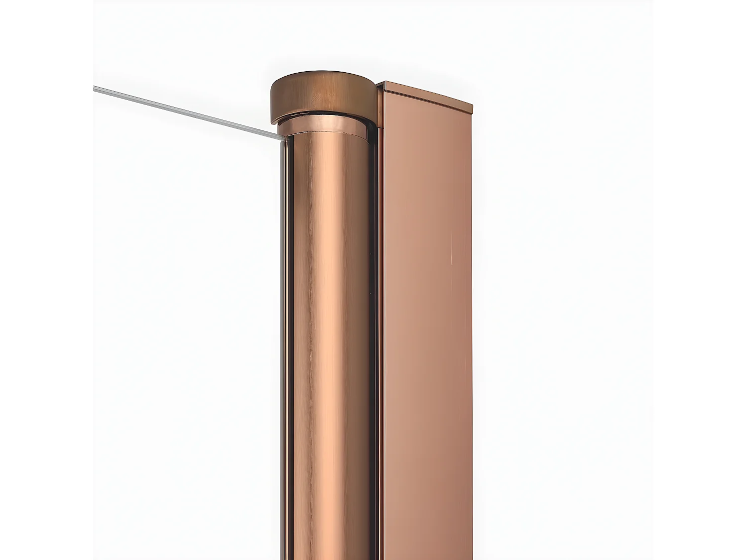 Porte de douche pliante gauche 80 cm cuivre brossé MONAKO COPPER BRUSHED