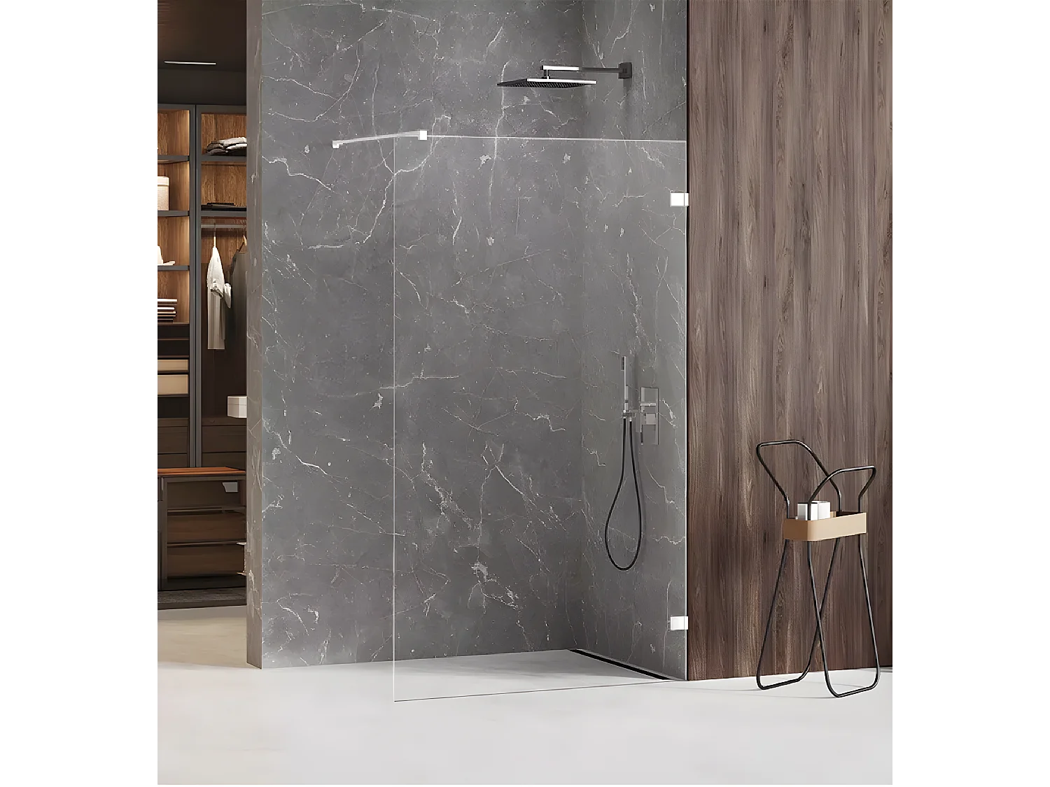 Paroi de douche à l'italienne blanche  60 cm  SANTORINI WHITE