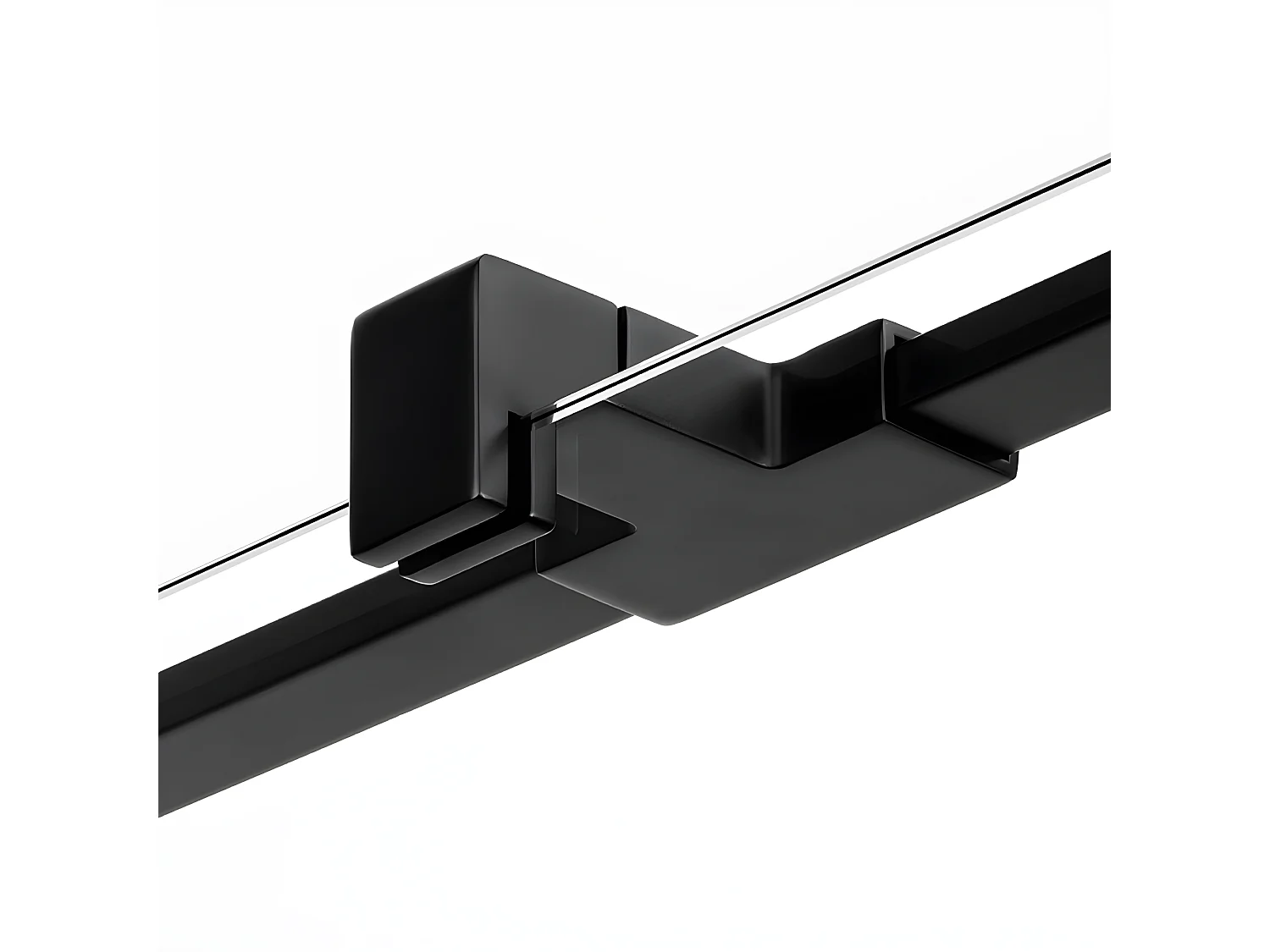 Paroi de douche à l'italienne noire sérigraphiée  70 cm  BORA BORA BLACK