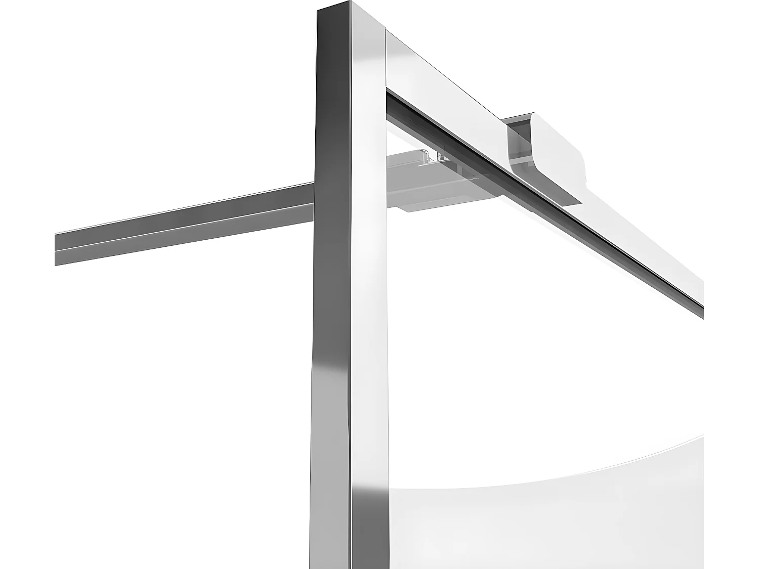 Paroi de douche à l'italienne chrome  avec cadre   70 cm  MAJORQUE CHROME