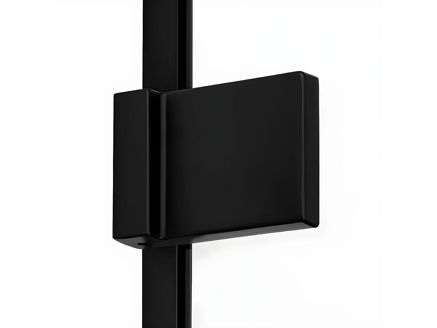 Paroi de douche à l'italienne  noire avec porte serviette   130 cm  BORA BORA BLACK