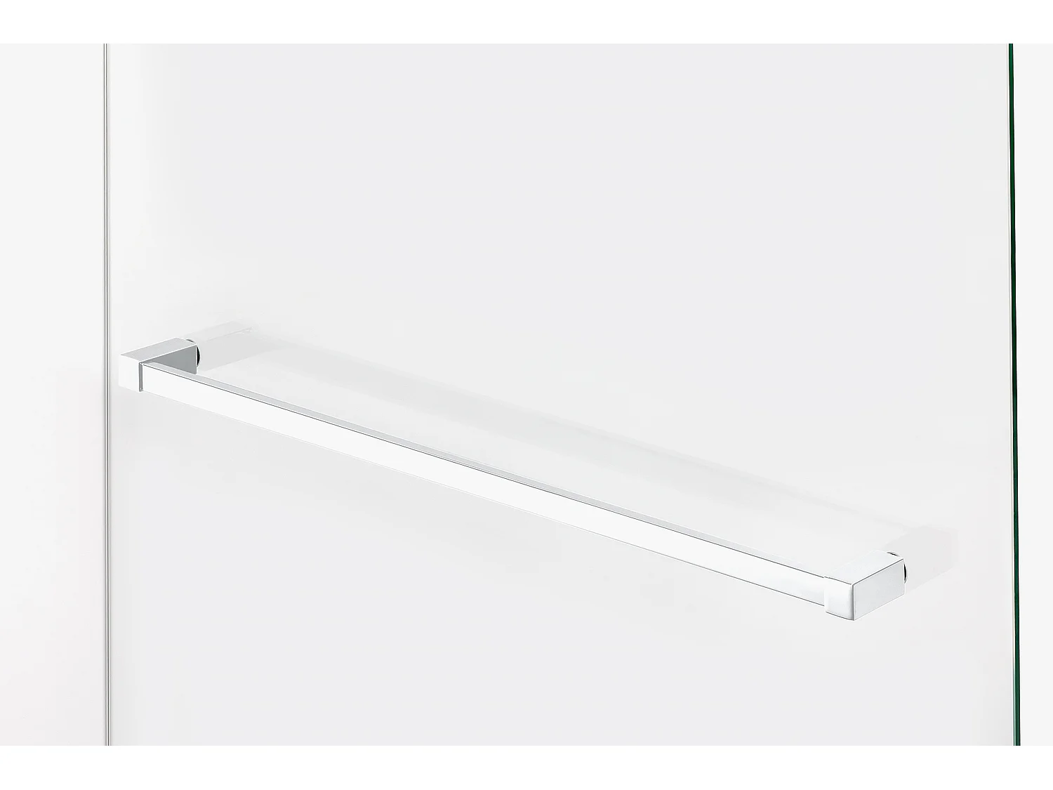 Paroi de douche à l'italienne blanche avec porte serviette   80 cm  SANTORINI WHITE