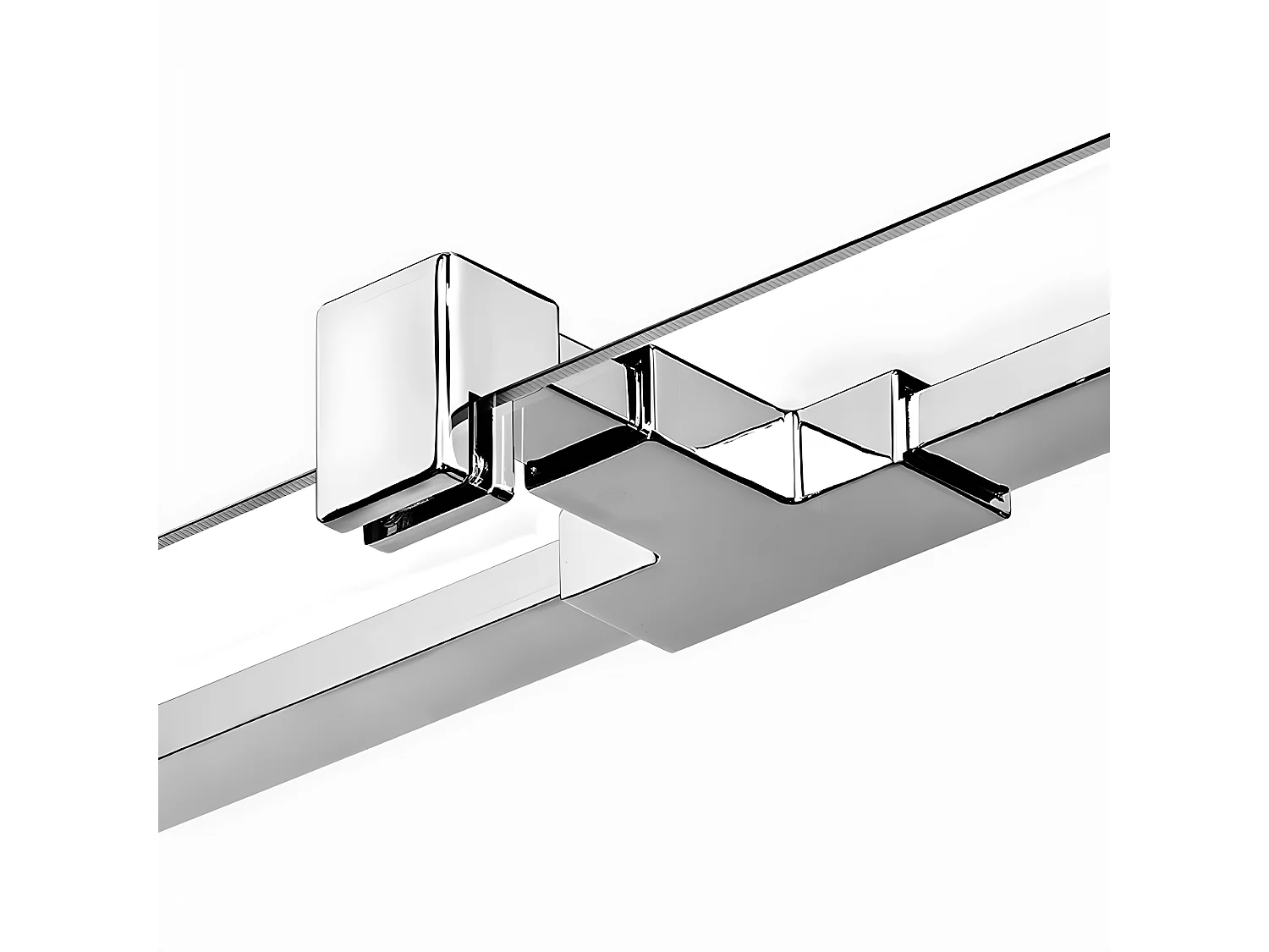 Paroi de douche à l'italienne chrome  avec cadre   50 cm  MAJORQUE CHROME