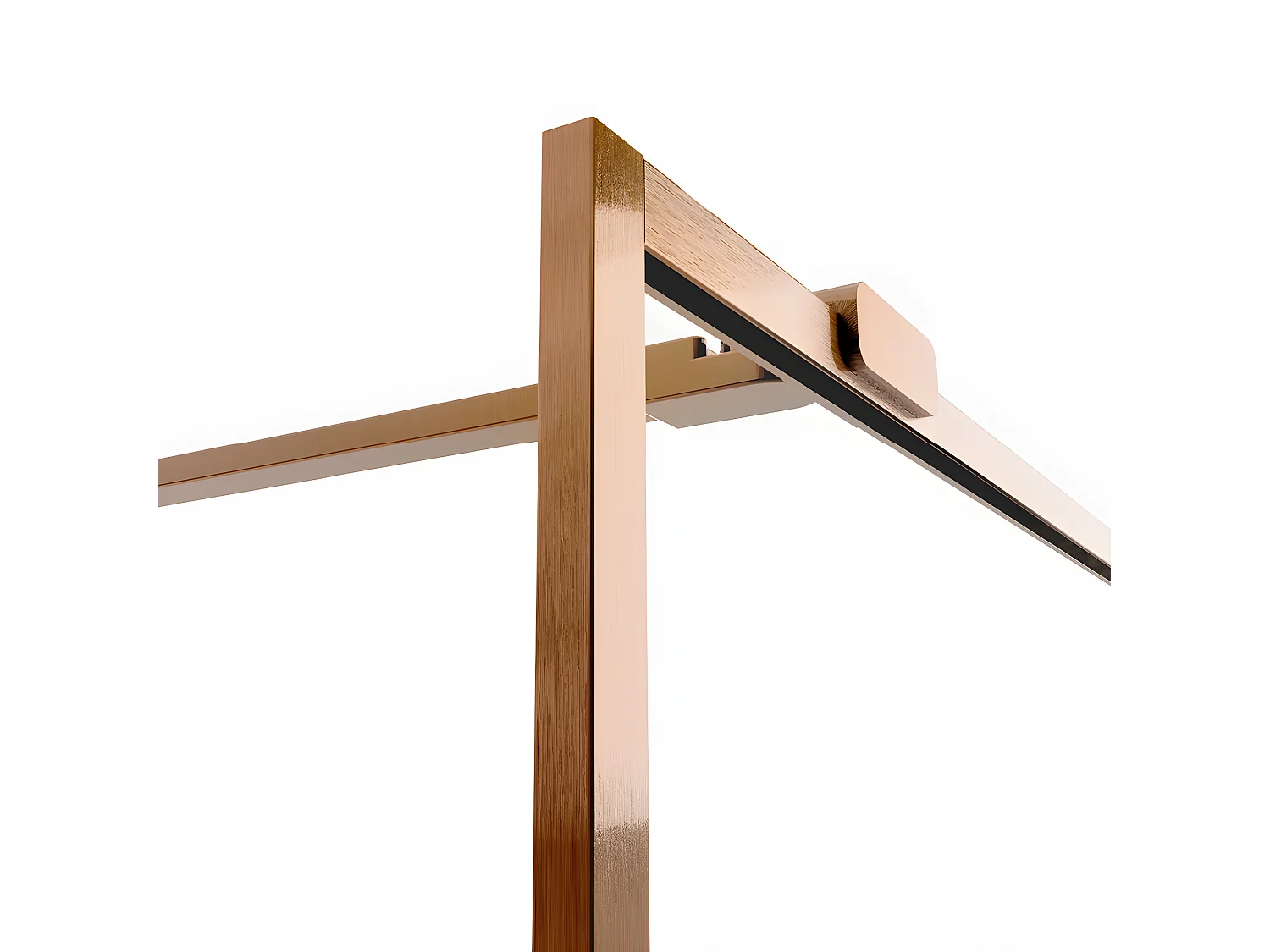 Paroi de douche à l'italienne 50 cm cuivre brossé avec cadre  TAHITI COPPER BRUSHED