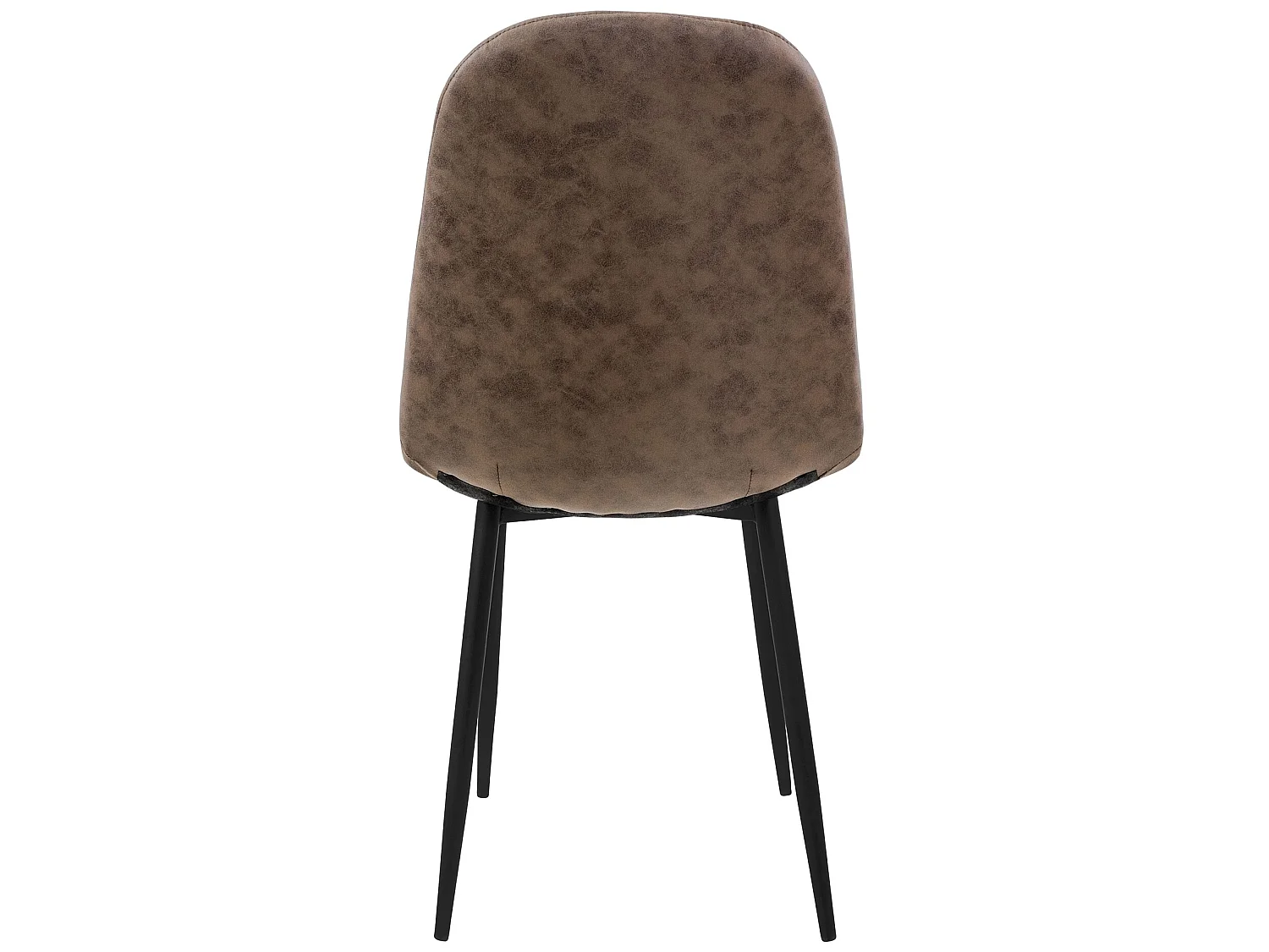 Silla de comedor juego de 4 tapicería de piel sintética marrón con patas de metal incl. material de montaje ML-Design