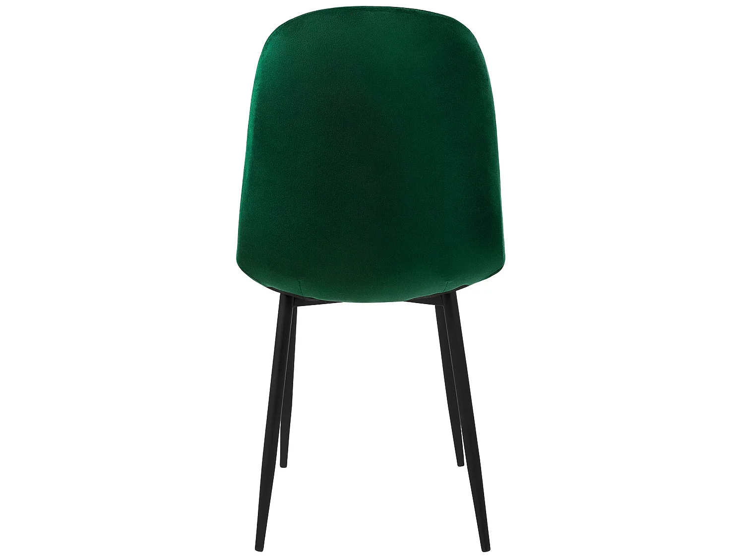 Set di 4 sedie da pranzo in velluto verde scuro con gambe in metallo incl. materiale di montaggio ML-Design
