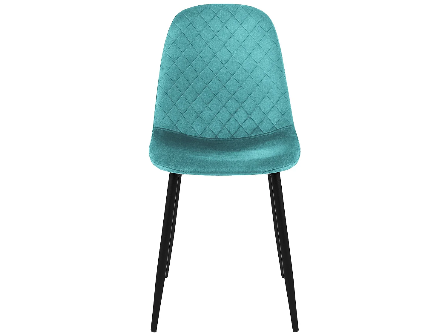 Set di 4 sedie da pranzo in velluto color petrolio con gambe in metallo incl. materiale di montaggio ML-Design