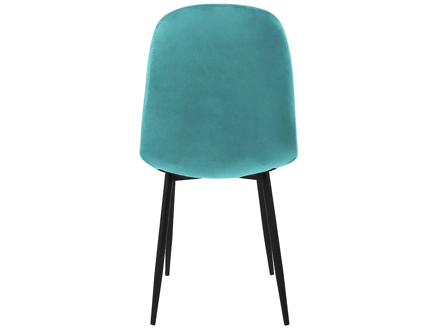 Set di 4 sedie da pranzo in velluto color petrolio con gambe in metallo incl. materiale di montaggio ML-Design