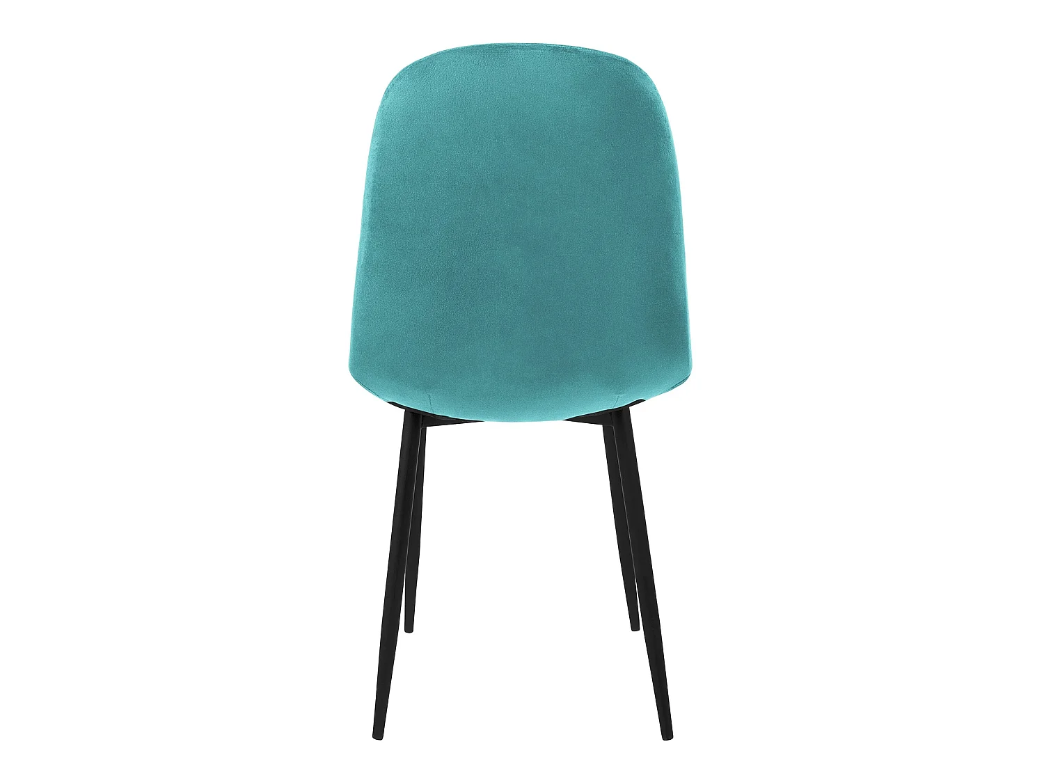 Juego de 4 sillas de comedor de terciopelo color petróleo con patas de metal incl. material de montaje ML-Design