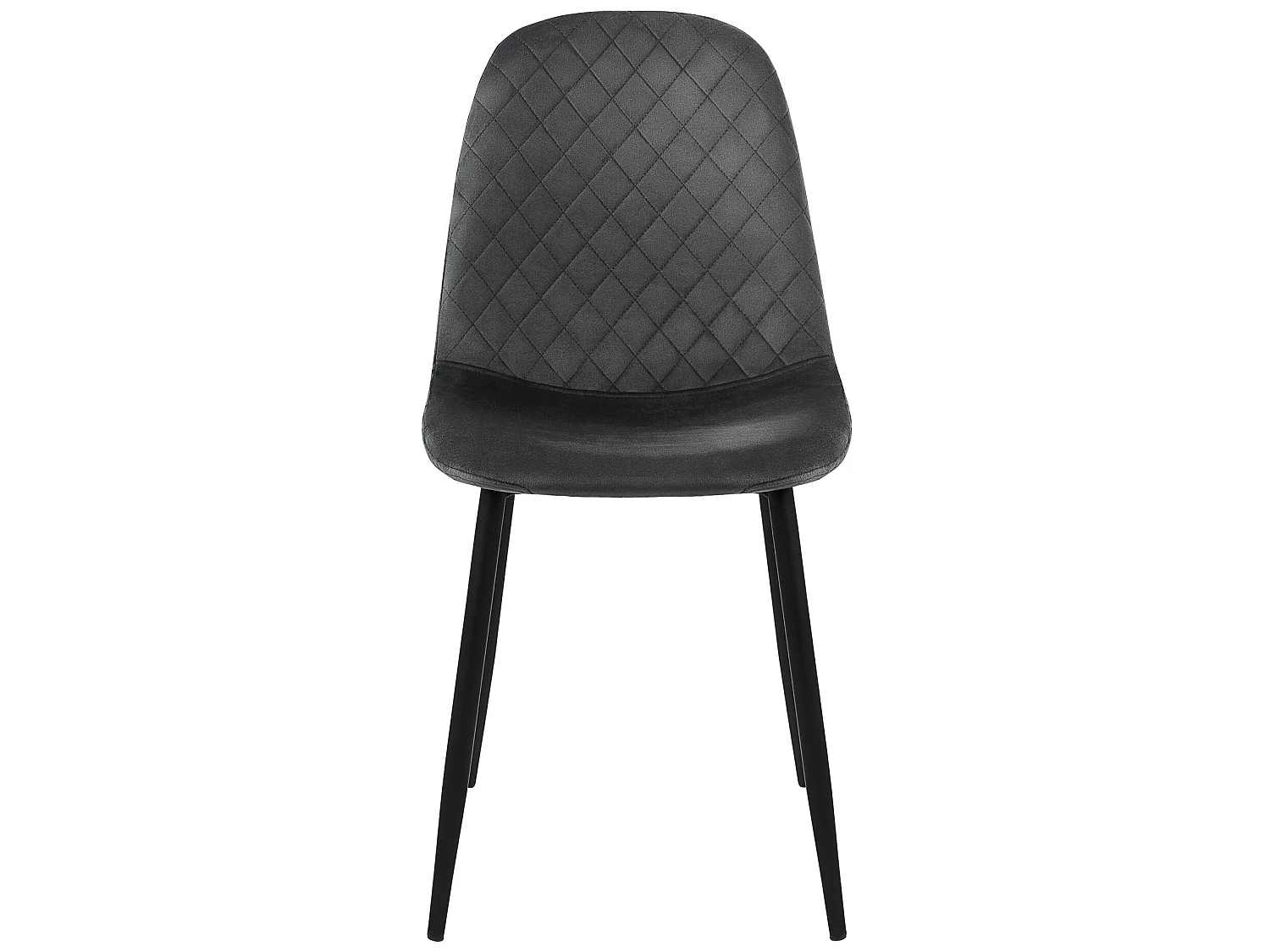 Silla de comedor juego de 4 tapizado de terciopelo antracita con patas de metal incl. material de montaje ML-Design