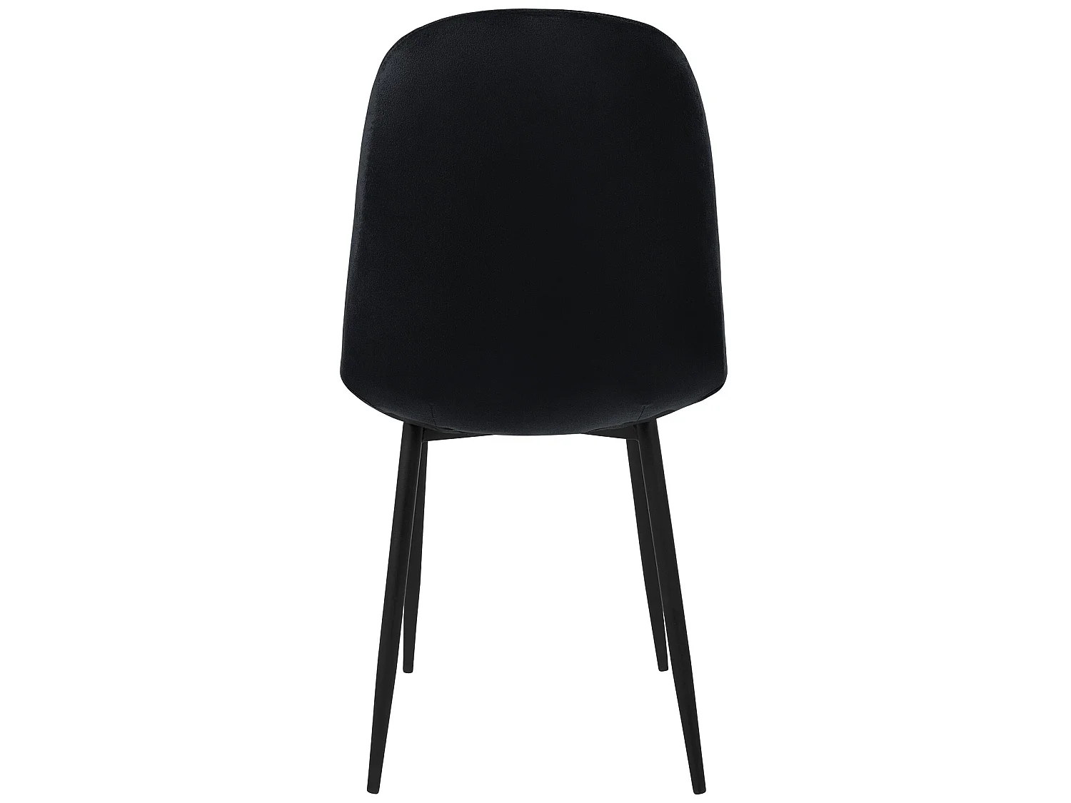 Set di 4 sedie da pranzo in velluto nero con gambe in metallo incl. materiale di montaggio ML-Design