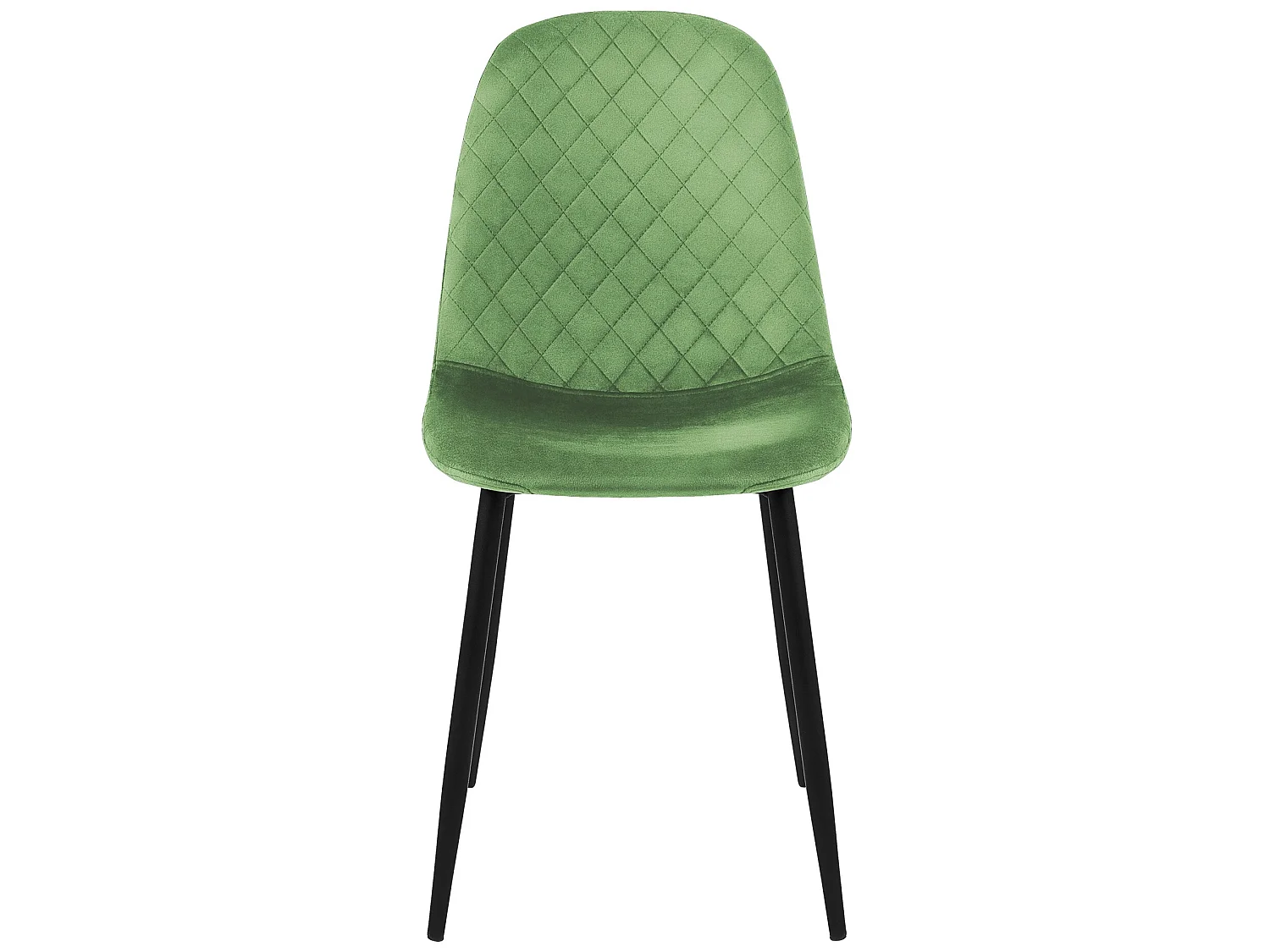 Juego de 4 sillas de comedor de terciopelo salvia con patas de metal incl. material de montaje ML-Design