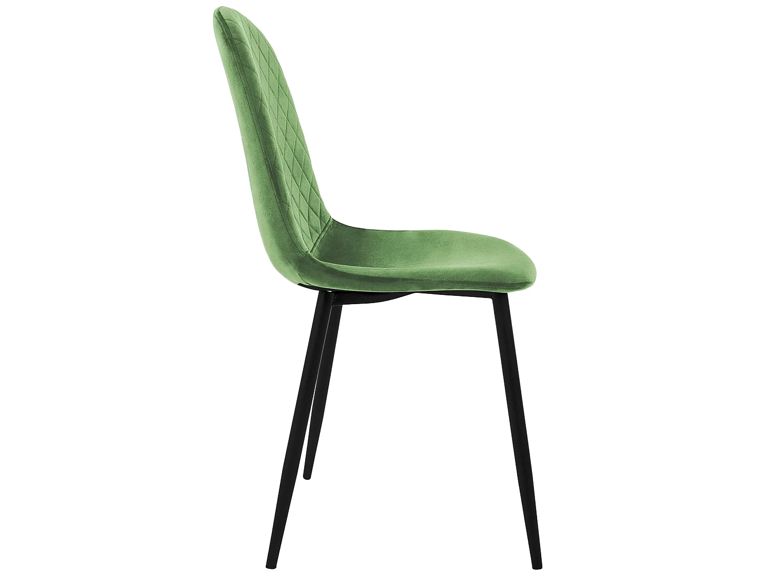 Juego de 4 sillas de comedor de terciopelo salvia con patas de metal incl. material de montaje ML-Design