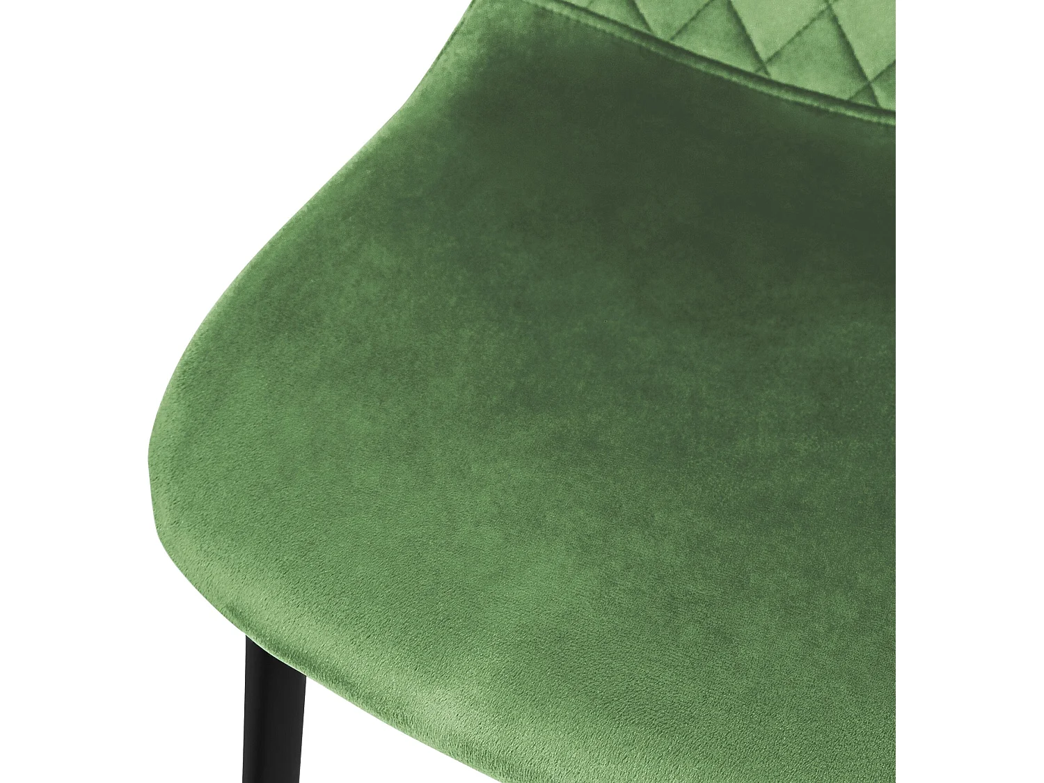 Juego de 4 sillas de comedor de terciopelo salvia con patas de metal incl. material de montaje ML-Design