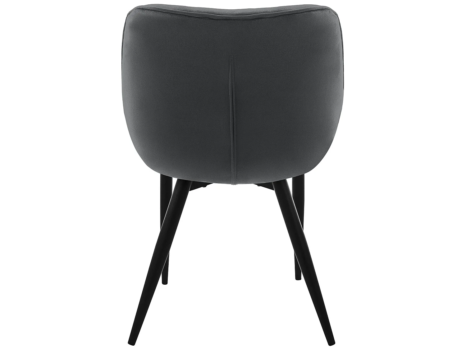 Silla de comedor Juego de 2 Funda de terciopelo antracita con patas de metal incl. Material de montaje ML-Design