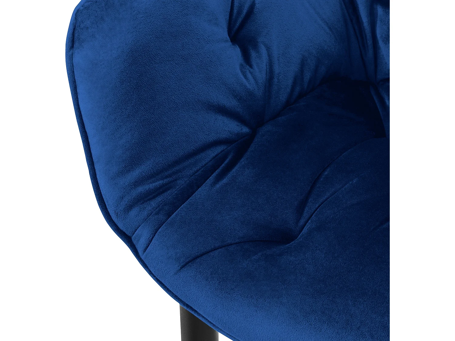 Silla de Comedor Juego de 2 Funda de Terciopelo Azul Oscuro con Patas de Metal incl. Material de Montaje ML-Design