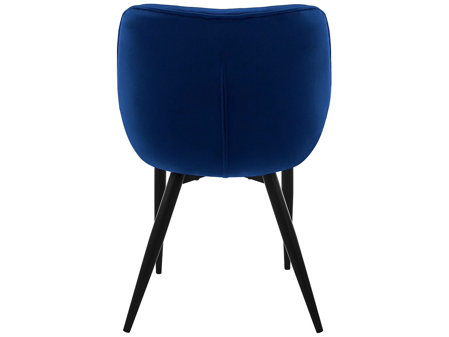 Silla de Comedor Juego de 2 Funda de Terciopelo Azul Oscuro con Patas de Metal incl. Material de Montaje ML-Design
