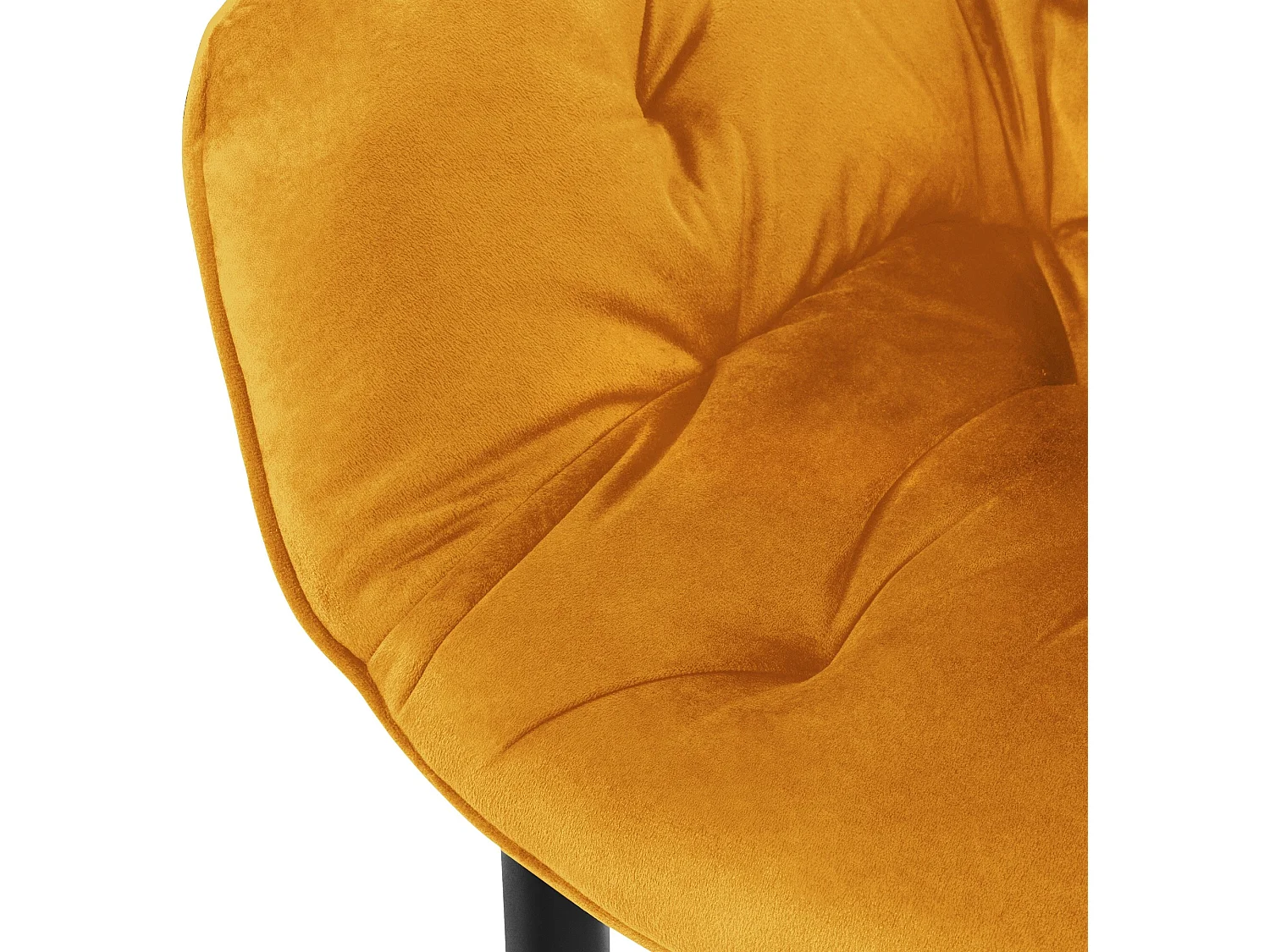 Chaise de salle à manger 2 pièces jaune moutarde Housse en velours avec pieds en métal, matériel de montage inclus ML-Design