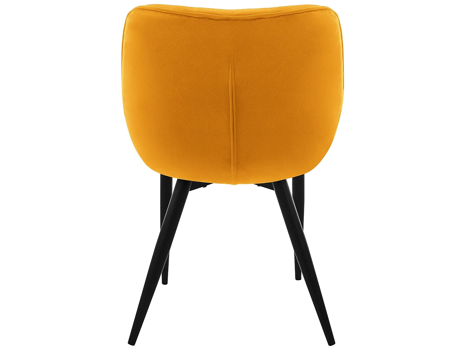 Chaise de salle à manger 2 pièces jaune moutarde Housse en velours avec pieds en métal, matériel de montage inclus ML-Design